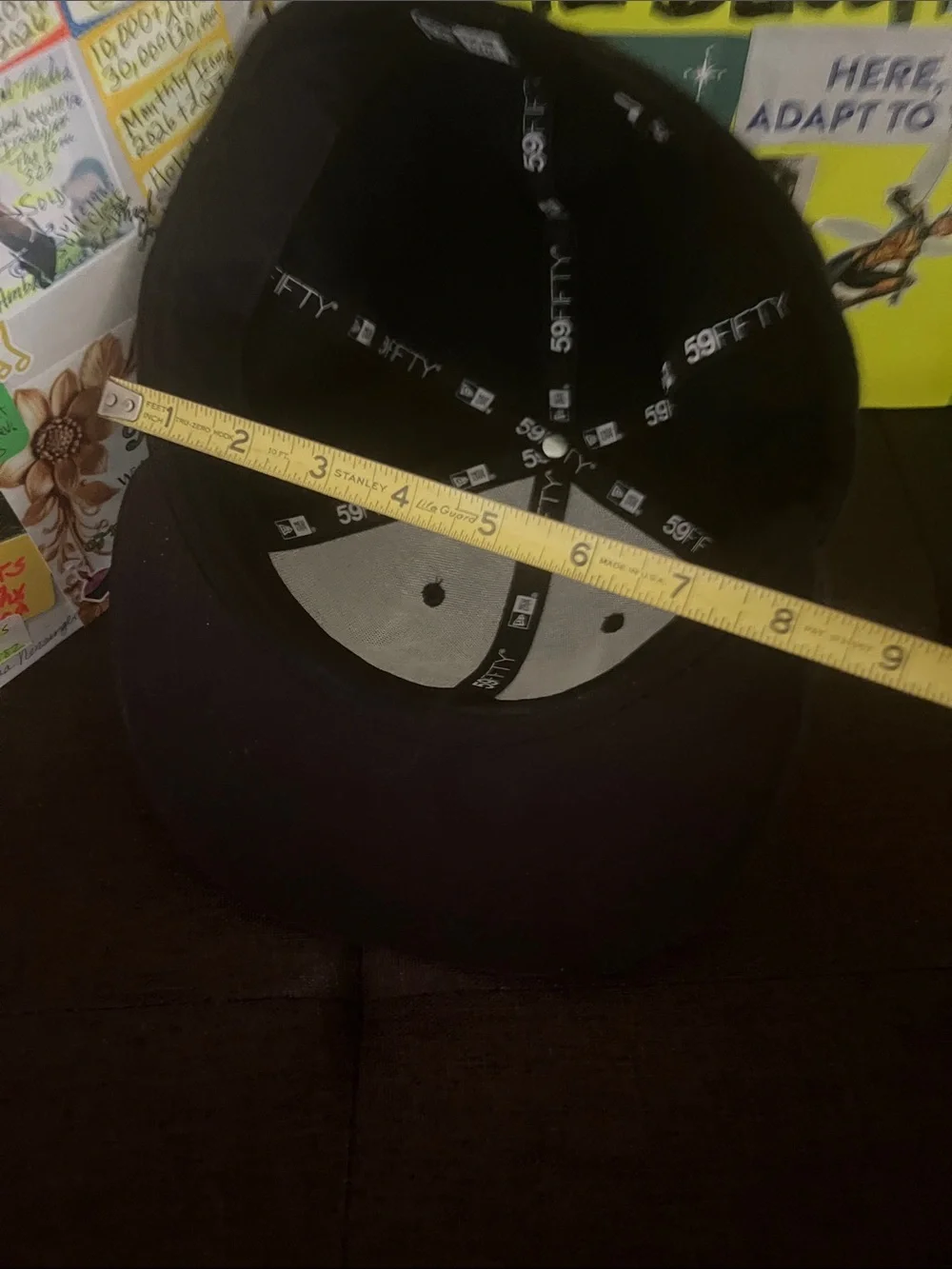 #2647**Black Embroidered Yin Yang Baseball Cap